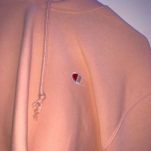 pink champion hoodie